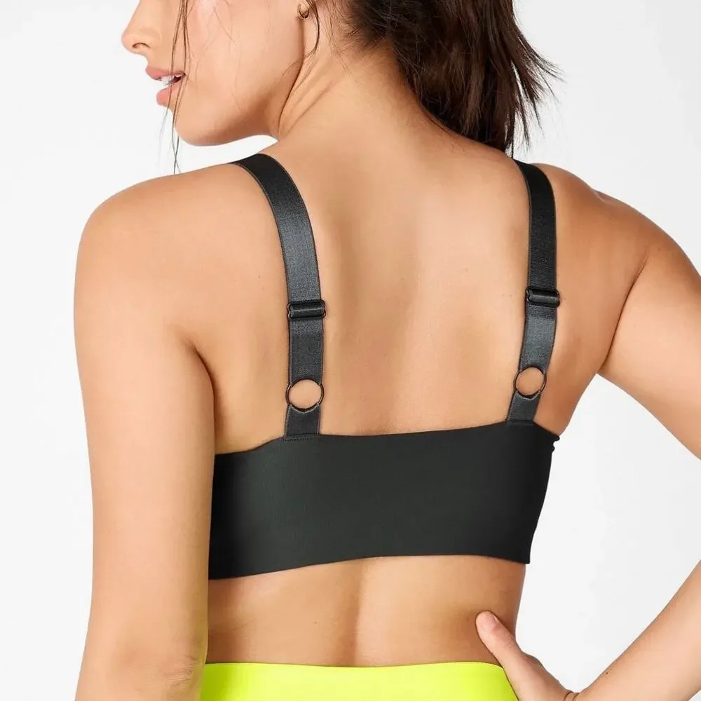 Fabletics Ines Low Impact Sports Bra in Night Shade/Neon Size XS